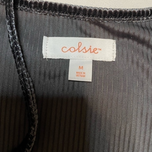 NWT Colsie size Medium/Large black velvet two piece pajama set - Picture 4 of 4